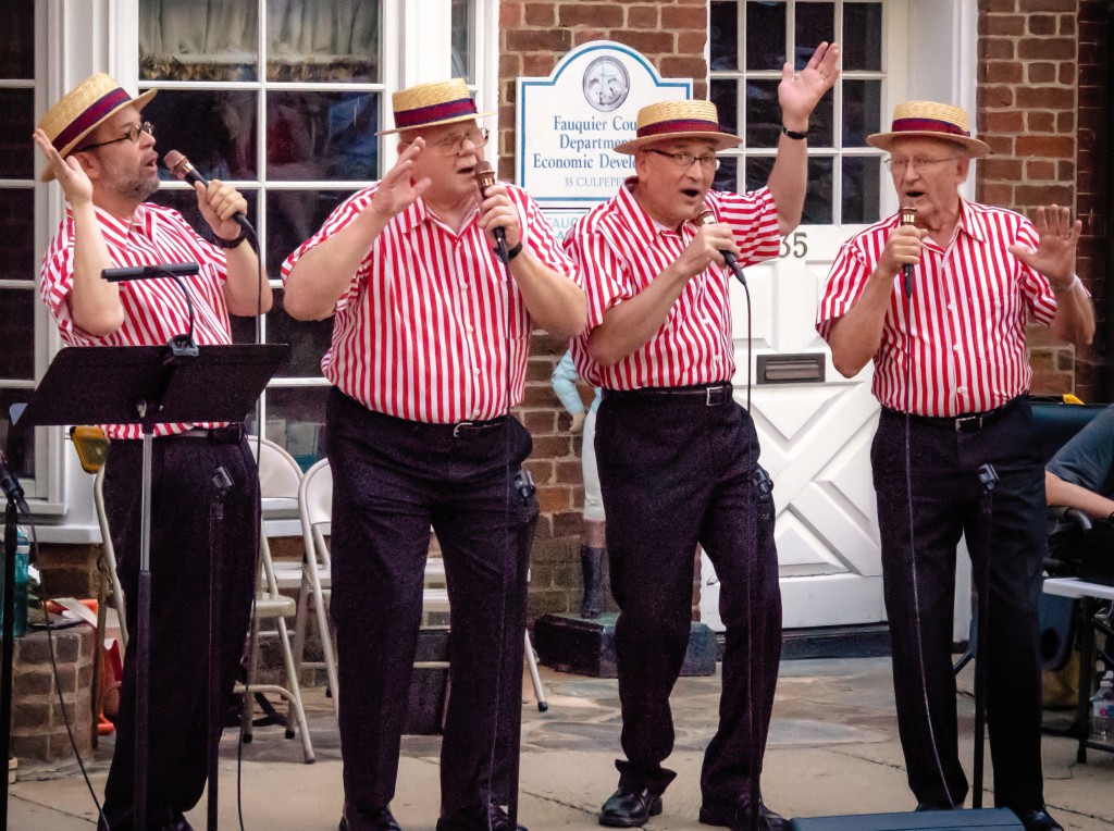 2019-08 MCwSilverTones15enh The Mint Condition Quartet singing at Summer on the Green.