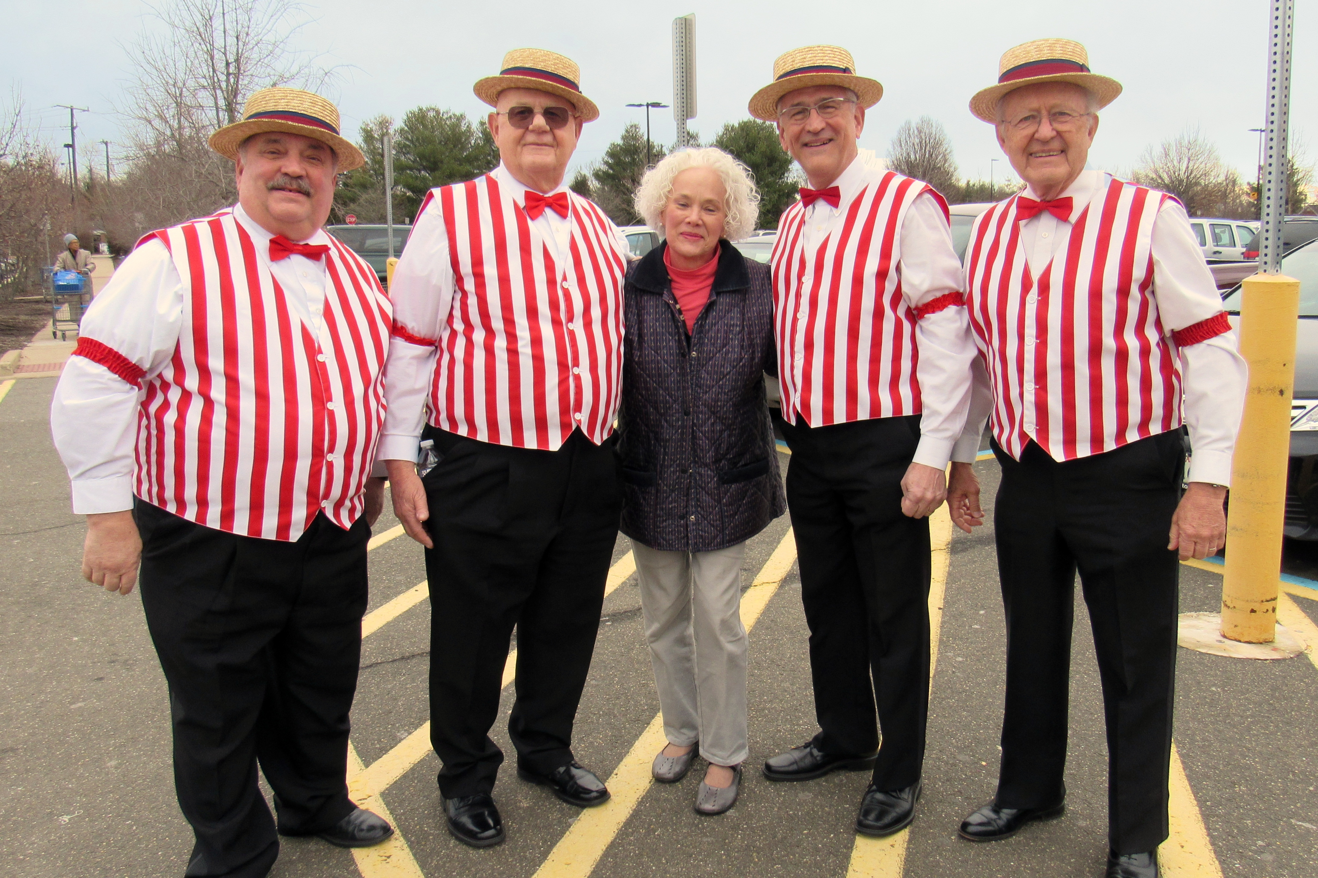 IMG_2012 A Singing Valentine in a parking lot.
